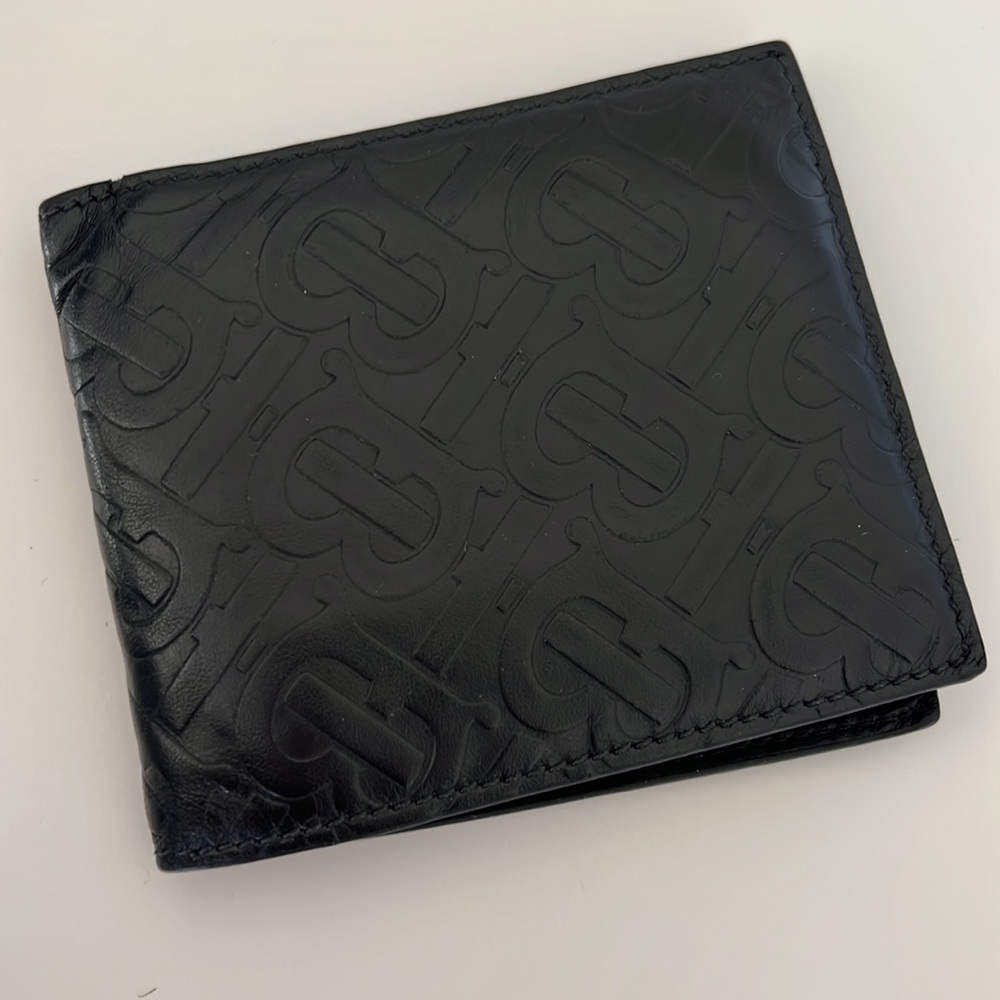 Authentic Burberry monogram mens bifold wallet